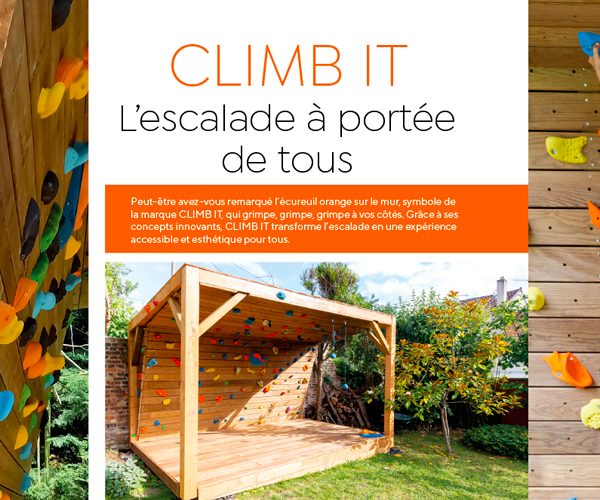 Article presse mur d'escalade CLIMB IT. Les murs d'escalade intérieurs et extérieurs développés par CLIMB IT fabricant de murs d'escalade à l'honneur